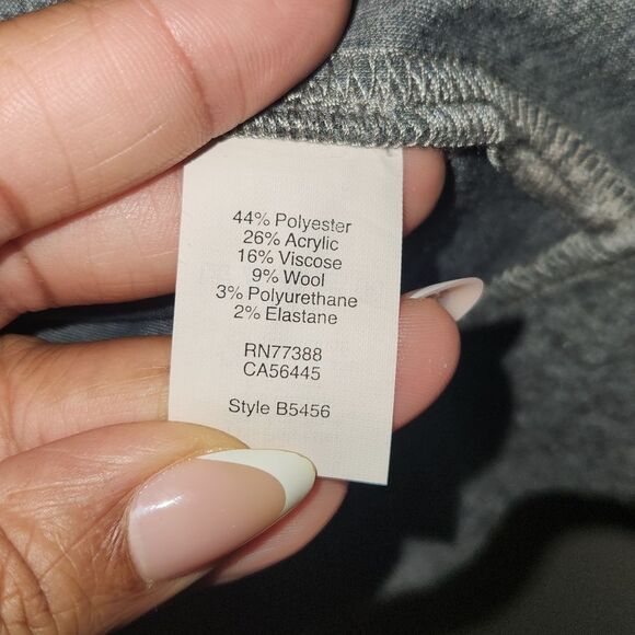 Madewell Gray Manuscript Wool Blend Oversized Dress Size XS B5456 Pockets - Picture 3 of 5